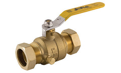 Jomar 102-654G C-402 | 3/4" | 2 Piece | Full Port | Compression Connection | 600 WOG | with Drain | Blackhawk Supply