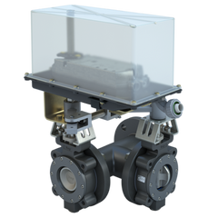 Bray MKL3-5025/DC24-310-TA-WS 2.5" 3-Way Lugged Butterfly valve High Performance | ANSI Class 150 | CS body | CV 160 | Damper & Valve actuator | 24 Vac | 310 lb-in | floating | Non-Spring Return | SW | Time out | Blackhawk Supply