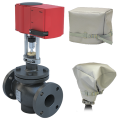 Bray DG6-2-400SSC/GASEX24-450-A-WS 6" | Flanged Globe valve | 2way | Cast Iron body | Stainless steel trim for Steam application | CV 400 | NC | NC | Linear Actuator 24VAC/DC Spring Return-down (EXTENDED) | with Auxiliary Switch | Blackhawk Supply