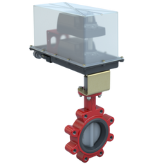 Bray 3LNE-05L2C/D24-210-A-WS 5" Lugged Butterfly Valve Resilient | ANSI Class 125/150 | DI body | NDI Disc | CV 1218 | Normally Closed | Damper actuator | 24 Vac/dc | 210 lb-in | on/off or floating | Non-Spring Return | SW | Blackhawk Supply