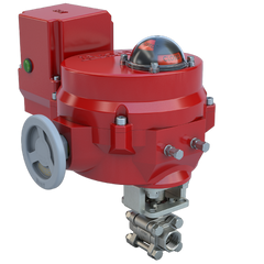 Bray BV05-SS3-04C/70-24-0081H-BBU 1/2" | 3 piece design threaded ball valve | SS | CV 4.18 | Normally Closed | 24 VAC/30VDC | Two position | 800 lb-in | NEMA 4 | Heater | & Battery Backup unit | Blackhawk Supply