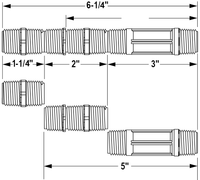 M481-005 | 1/2X6 FOUR-IN-ONE CUT-OFF NIPPLE MPT | (PG:123) Spears