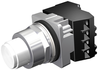 52PT6BBAB | PTT/ILL PB | MOM | FV | 6V | WHT | 1NO-1NC | LED | Siemens Electrical