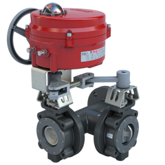 Bray MKL3-0040/70-0121SVH 4" 3-Way Lugged Butterfly valve High Performance | ANSI Class 150 | CS body | CV 250 | 120 VAC | modulating | 1200 lb-in | NEMA 4 | Heater | Blackhawk Supply