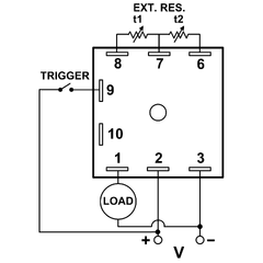 Macromatic THS-1414D-08R1-04R9T On delay/off delay (switch trigger) | 24 - 240V AC | 1A Normally Open (Solid State) | 0.01 - 1 second | .01 - 1 second | Encapsulated | Analog | 100k (Standard) | 2M | Blackhawk Supply