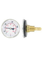 Dwyer HWT250 Bi-metal | hot water thermometer with brass separable well | range 30-250 F° (0-120 C°) | Blackhawk Supply