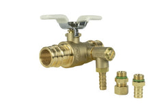 Jomar 104-125RVSSG JF-100RVG | 3/4" | 4 Piece, Full Port, Expansion Pex Connection, 600 WOG, Stainless Steel Ball and Stem, with Thermal Expansion Relief Valve | Blackhawk Supply