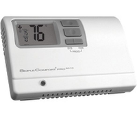 SC5010 | Thermostat, 7-Day, 5-1-1 or 5-2 programmable,1-stage heat/cool or 1-stage heatpump, auto-changeover, soft buttons, backlit, min/max temperature limiting, field calibration, remote sensing, SimpleSet target programming, dual power. | ICM Controls