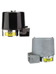 Dwyer 14VD0-J1 4 switches | SPDT snap | 10A @ 125/250 VAC | 1/3 hp @ 125/250 VAC | direct drive with stainless steel visual indicator | aluminum | painted black | with junction package. | Blackhawk Supply