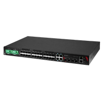 LMX-3228G-10G-SFP-DD | 32-Port Industrial Gigabit Managed Ethernet Switch | with 4*10/100/1000 RJ45 Ports | 24*100/1000 SFP Slots | and 4*1G/10G SFP+ Slots with Dual DC Power Supply (-48V) | Antaira