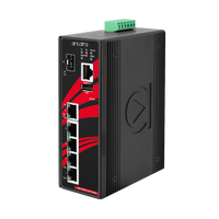 LMP-0601G-SFP-T-V2 | 6-Port Industrial Gigabit PoE+ Light Layer 3 Managed Ethernet Switch | w/4*10/100/1000Tx (30W/Port) | 1*10/100/1000Tx | and 1*100/1000 SFP Slot | 48~55VDC Power Input; EOT: -40°C to 75°C; Version 2 Hardware | Antaira