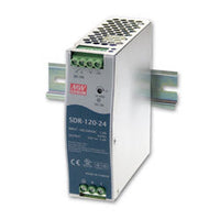 SDR-120-24 | 120 Watt Series / 24 VDC / 5.0 Amps Industrial Slim High-Efficiency Single Output DIN Rail Power Supply | Antaira