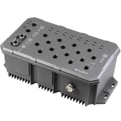 Antaira LMX-1600G-M12-67 16-Port Industrial M12 IP67 Waterproof Gigabit Light Layer 3 Managed Ethernet Switch | with 16*10/100/1000Tx M12 Connectors (X-Coded) | Blackhawk Supply
