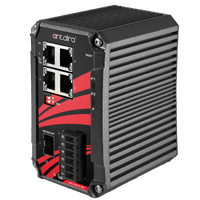LNX-C501G-SFP-T | 5-Port Compact Industrial Gigabit Unmanaged Ethernet Switch | 4*10/100/1000TX and 1*100/1000 SFP Slot; EOT: -40°C to 75°C | Antaira