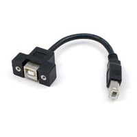 CB-USBB-USBB-15CM-K | USB2.0 Cable | USB-B Male to USB-B Female with Locking Feature | 6