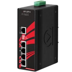 Antaira LNP-0500G-bt-24-T 5-Port Industrial Gigabit IEEE 802.3bt PoE++ Unmanaged Ethernet Switch | w/4*10/100/1000Tx (90W/Port) and 1*10/100/1000Tx; 12~55VDC Power Input; EOT: -40°C~75°C | Blackhawk Supply