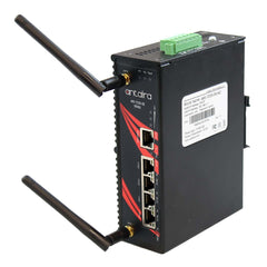 Antaira ARS-7235-5E-AC-T Industrial 5-Port Gigabit Ethernet with Dual Radio IEEE 802.11a/b/g/n/ac Wireless Access Point/Client/Bridge/Repeater/Router; EOT: -35°C to 70°C | Blackhawk Supply