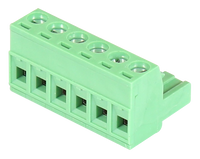 TB-6P-Male (25pc bag) | 6-Pin Green Terminal Block for Antaira Switches | Antaira