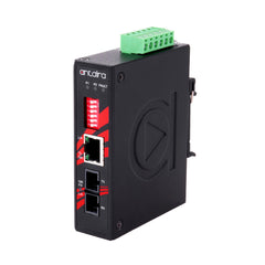 Antaira IMC-C100-M-T Compact 10/100TX To 100FX Industrial Media Converter | Multi-Mode 2KM | SC Connector; EOT: -40°C to 80°C | Blackhawk Supply