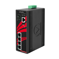 LMX-0501G-SFP-V2 | 5-Port Industrial Gigabit Light Layer 3 Managed Ethernet Switch | w/4*10/100/1000Tx + 1*100/1000 SFP Slot | Antaira