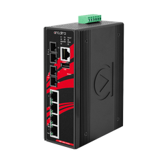 Antaira LMP-0602-M-V2 6-Port Industrial PoE+ Light Layer 3 Managed Ethernet Switch | with 4*10/100Tx (30W/Port) and 2*100Fx Multi-Mode 2Km | 48~55VDC Power Input; Version 2 Hardware | Blackhawk Supply