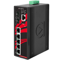 LMX-0702G-SFP-T-V2 | 7-Port Industrial Gigabit Light Layer 3 Managed Ethernet Switch | w/5*10/100/1000Tx and 2*100/1000 SFP Slots; EoT: -40°~75°C; Version 2 Hardware | Antaira