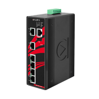 LMP-0600-V2 | 6-Port Industrial PoE+ Light Layer 3 Managed Ethernet Switch | with 4*10/100Tx (30W/Port) and 2*10/100Tx | 48~55VDC Power Input; Version 2 Hardware | Antaira