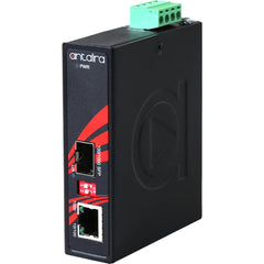 Antaira IMC-C1000-SFP-T Compact Industrial Gigabit Ethernet Media Converter | with 10/100/1000TX To 100/1000 SFP Socket; EOT: -40° to 80°C | Blackhawk Supply