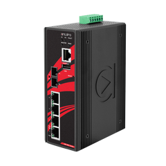 Antaira LMP-0501-M-24-V2 5-Port Industrial PoE+ Light Layer 3 Managed Ethernet Switches w/4*10/100Tx (30W/Port) | and 1*100Fx Multi-Mode 2Km | 12~36VDC | Blackhawk Supply