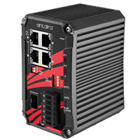 LNP-C501G-SFP-bt | 5-Port Industrial Compact Gigabit IEEE 802.3bt PoE++ Unmanaged Ethernet Switch | 4*10/100/1000TX (90W/Port) and 1*100/1000 SFP Slot | Antaira