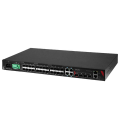 Antaira LMX-3228G-10G-SFP-AD 32-Port Industrial Gigabit Managed Ethernet Switch | with 4*10/100/1000 RJ45 Ports | 24*100/1000 SFP Slots | and 4*1G/10G SFP+ Slots with AC and DC (-48V) Power Supply | Blackhawk Supply