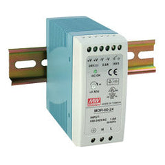 Antaira MDR-60-24 60 Watt Series / 24 VDC / 2.50 Amps Industrial Slim Single Output DIN Rail Power Supply | Blackhawk Supply