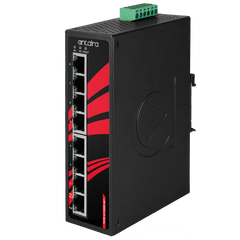 Antaira LNP-0800G-24 8-Port Industrial Gigabit PoE+ Unmanaged Ethernet Switch | w/8*10/100/1000Tx (30W/Port) | 9~55VDC Power Input | Blackhawk Supply