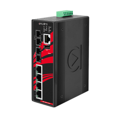 Antaira LMX-0602-M-V2 6-Port Industrial Light Layer 3 Managed Ethernet Switch | with 4*10/100Tx and 2*100Fx Multi-Mode 2Km | 12~48VDC Power Input; Version 2 Hardware | Blackhawk Supply