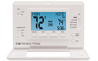 P722U-010 | 24v/Millivolt Multi Stage Dual Powered 7 Day Programmable Digital Thermostat With Auto Changover Keypad Lockout & Lighted Display 2H-2C 45-90F Replaces PSP602 PSPA722 PSD122E TX9100U | LUXPRO THERMOSTATS