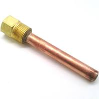 Honeywell 112630AA/U COPPER IMMERSION WELL 1/2 INCH ID,3/4 INCH NPT 4.75" IMMERSION LENGTH 1 INCH INSULATION LENGTH RETA INING CLIP AND RING FOR 1/8 INCH OD CAP TUBE | Blackhawk Supply