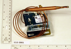 ROBERTSHAW C12-2001 SPDT Resistance Heat Thermostat For Heat Pumps -1/63f 5f Diff. 30" Cap. 3/8" X 6" Bulb Includes Knob | Blackhawk Supply