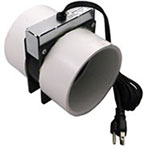 TJERNLUND PVC4 4" PVC Inline Radon Mitigation Booster Fan 90 CFM Includes 6' Power Cord 16 Watt | Blackhawk Supply