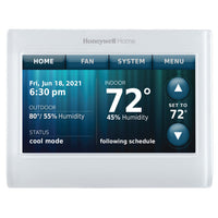 TH9320WF5003 | Premier White 24v WIFI 9000 7 Day Programmable Dual Powered Universal Application Color Touchscreen Thermostat 4 Wire 3H-2C Heatpump Or 2H-2C Conventional 45-90F Voice Control Thru App. 5 Year Wrty | HONEYWELL RESIDENTIAL