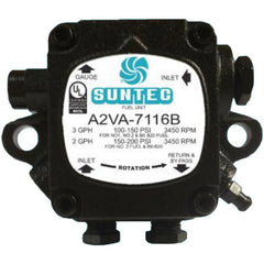 SUNTEC A2VA7116B Bio Fuel Pump 1 Stage 3450 RPM RH Rotation 3 GPH Max Lift Is 8' Includes Bypass Plug Replaces A2VA7116 | Blackhawk Supply