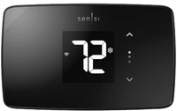 1F76U-22WFB | 24V Sensi Lite WIFI Smart Thermostat Conventional/Heat Pump (2H/1C) 7 Day Or Non Program Auto Changeoever Early Start Keypad Lock Out | WHITE-RODGERS