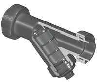 YS3AC8-040C | 4 CPVC TRUE UNION WYE STRAINER SOCKET FKM C8 MESH | (PG:104) Spears