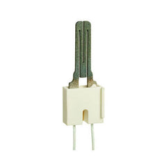 Resideo Q4100C9066 HOT SURFACE IGNITER. LEADWIRE 5.2 IN. TEMP 200C. ELECTRICAL CONNECTION: RECEPTICAL WITH 0.093 IN MALE PINS. CERAMIC INSULATOR: STANDARD WITH RIB OFFSET FROM LEFT EDGE PLUS 3 BRACKETS (C,D,E). | Blackhawk Supply