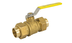 Jomar 160-507 S-100-DUE, 1-1/2" 2 Piece, Full Port, Double Union End, Solder Connection, 400 WOG | Blackhawk Supply