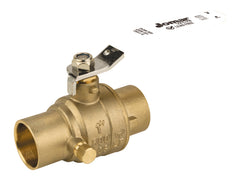 Jomar 100-645G S-110G | 1" | 2 Piece | Full Port | Solder Connection | 600 WOG | Stainless Steel Ball and Stem | with Drain | Blackhawk Supply