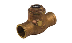 Jomar 105-206 S-501 | 1-1/4" | Regular Brass Horizontal Swing Check Valve | Solder Connection | 200 WOG | Class 125 | Blackhawk Supply
