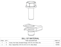 SCE-102018 | NEMA N/A | Bolt Pack, Floor Stand Kit, 6H x 6W x 3D | Saginaw