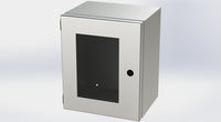 SCE-12108ELJWSS6 | NEMA 3R, 12, 4, 4X | S.S. ELJ Enclosure W/Viewing Window, 12H x 10W x 8D | Saginaw
