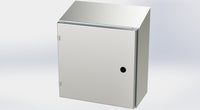 SCE-16EL1608SSST | NEMA 3R, 12, 4, 4X | S.S. EL Sloping Top Enclosure, 16H x 16W x 8D | Saginaw
