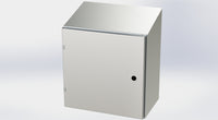 SCE-20EL2012SSST | NEMA 3R, 12, 4, 4X | S.S. EL Sloping Top Enclosure, 20H x 20W x 12D | Saginaw